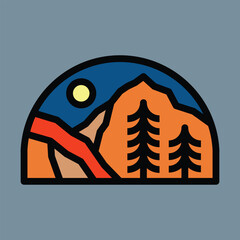 Quiet nature graphic illustration vector art t-shirt design