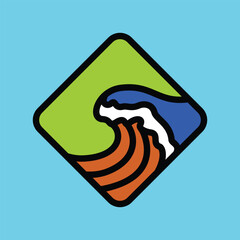 Summer wave graphic illustration vector art t-shirt design