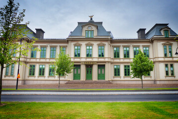Building of the old railway station in Sundsvall, Sweden