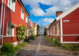 Stunning 18th-century wooden architecture of the Old Town of Gävle, Sweden