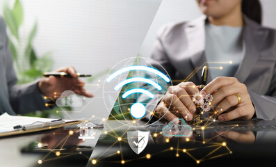 A world of borderless connectivity, leading-edge digital wireless networks, highly secure business and financial data transfer, and conferencing via interfaces of future technologies.