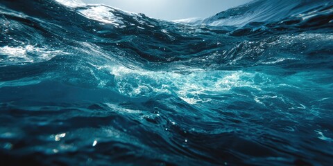 Deep ocean waves, close-up view