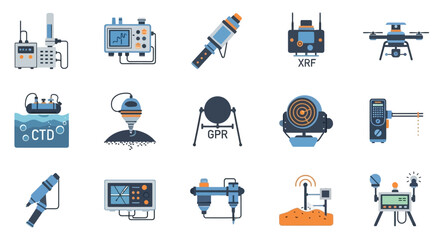 Geophysical Survey Equipment and Tools for Subsurface Exploration.