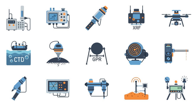 Geophysical Survey Equipment and Tools for Subsurface Exploration.
