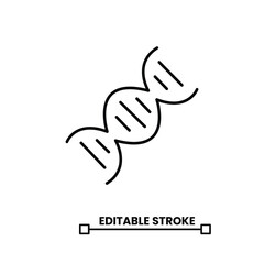 Fototapeta premium dna double helix structure line icon. DNA line icon. vector illustration