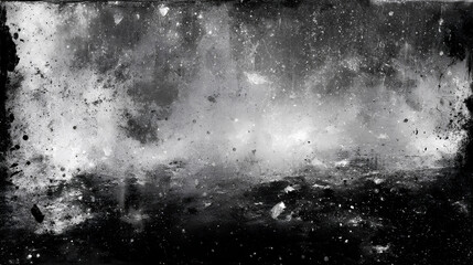 Naklejka premium Old film texture with scratches, noise and glitch shapes. Realistic film texture in black-white, dust and grain. Stock Illustration