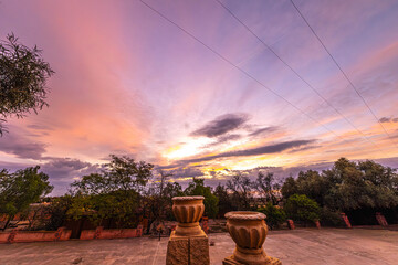 Dawn breaks in El Moralet, on the outskirts of Alicante in Spain