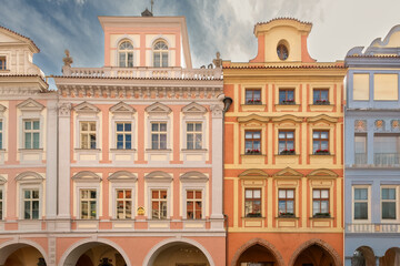 Pastel Townhouses Row