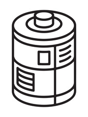 Clean outline illustration of a real time air quality monitoring node with a distinctive silhouette style