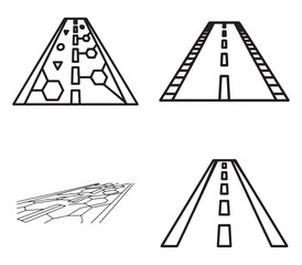Smart waste bin detection system icon representing a silhouette of a bin with a sensor and data flow