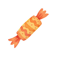 Watercolor Christmas candy. Christmas, New year concept