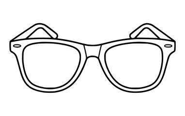 Fototapeta premium Eyeglasses Icon - Classic Glasses Outline Design, Fashion Accessories