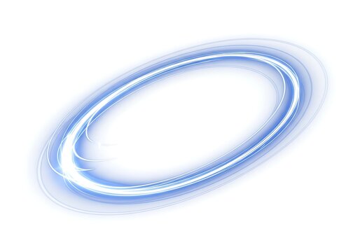 Glowing blue ring of light with subtle sparkles