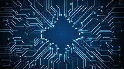 Modern technology circuit board abstract background animation for presentations - Powered by Adobe