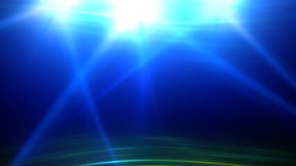 Abstract blue lights glowing on a dark background - Powered by Adobe