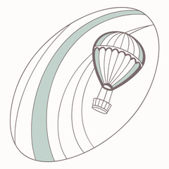 Hot air balloon flying in the sky