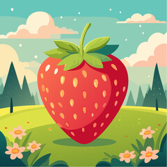 strawberry in the field