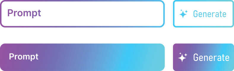Obraz premium AI prompt generates interface bar icon. Chatbot command signs. text input and output signs. Natural language processing input graphic design