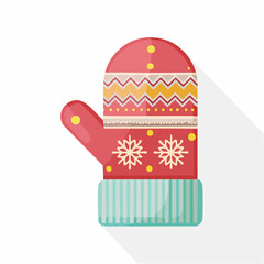 christmas glove isolated icon vector illustration design