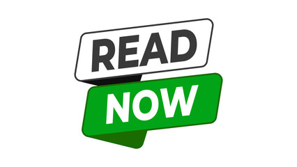 Read now urgent message on a modern two-tiered sign, promoting immediate content access and quick information acquisition. vector illustration. isolated on transparent background