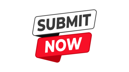 Submit Now red action label ideal for forms, applications, uploads, or confirmations, designed to encourage immediate completion with bold modern visual emphasis.