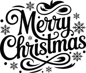 Merry Christmas Holiday T-Shirt Design