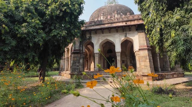 Tomb of Sikandar Lodi, located in the Lodhi Gardens in New Delhi, India. 