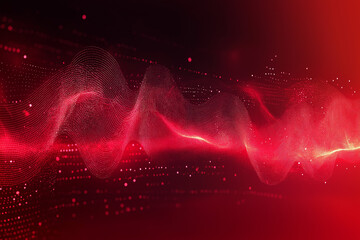 Abstract red data visualization with graphic element