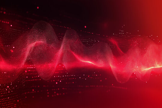 Abstract red data visualization with graphic element