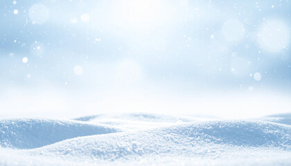 静かにきらめく雪粒が広がるやわらかな冬の幻想背景 &ndash; Soft Winter Snow Texture with Subtle Shimmering Particles