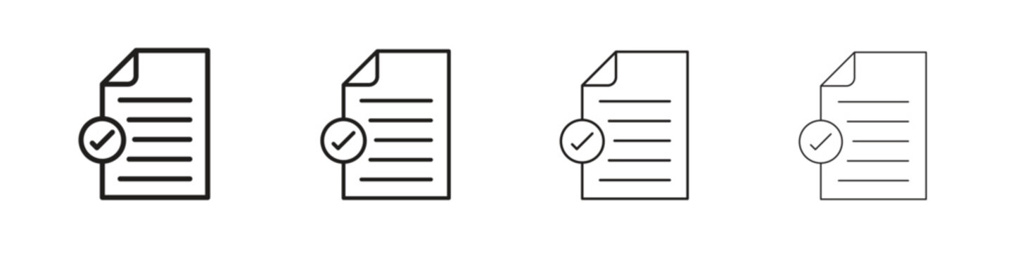 Accept document icons. premium symbol. Vector sign icon logo template.