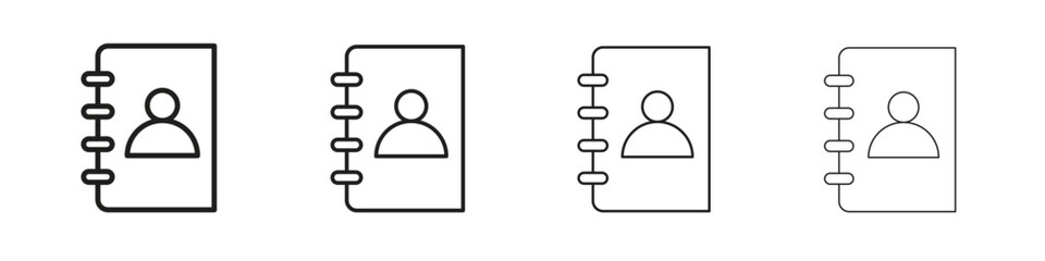 Fototapeta premium Address book icons. premium symbol. Vector sign icon logo template.