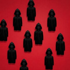 silhouettes of people