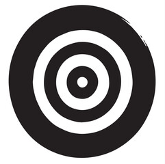 black and white target