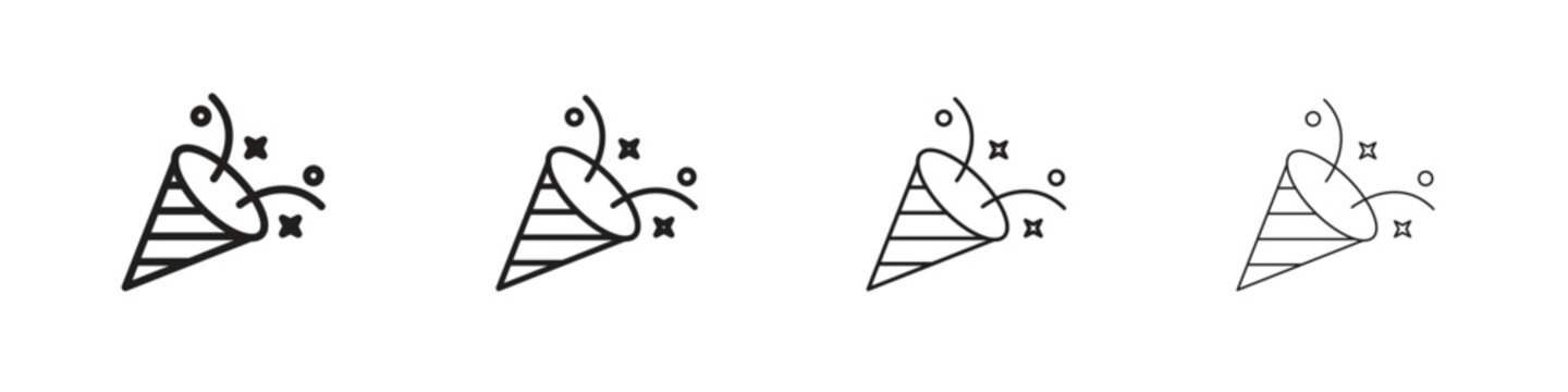 Confetti icons. premium symbol. Vector sign icon logo template.