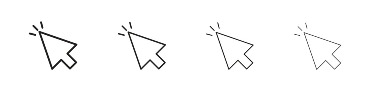 Cursor icons. premium symbol. Vector sign icon logo template.