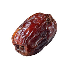 Fresh medjool date on a white background showcasing its rich color and natural texture perfect for healthy snacking and desserts