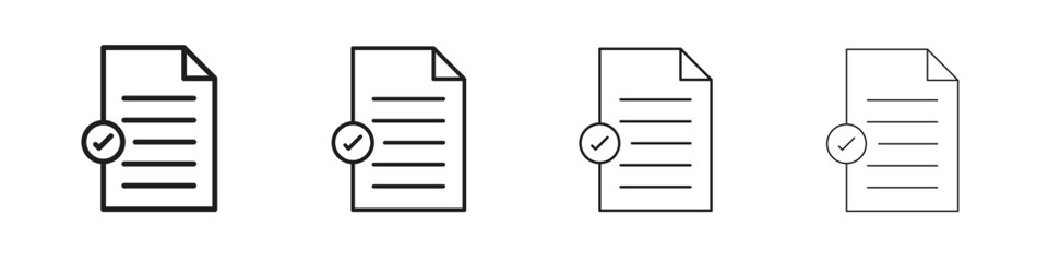 Document accept icons. premium symbol. Vector sign icon logo template.