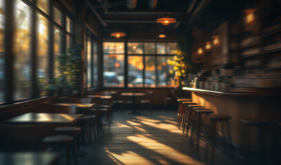 Blurred picture of cafe
