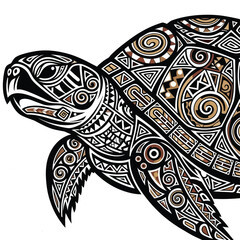 turtle tattoo vector