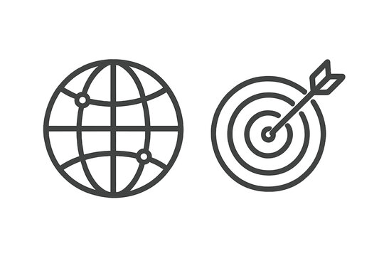 Global network connectivity symbol and business target goal achievement for marketing strategy - Powered by Adobe