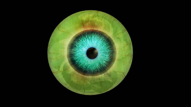 Scary eye ball animation with alpha 
