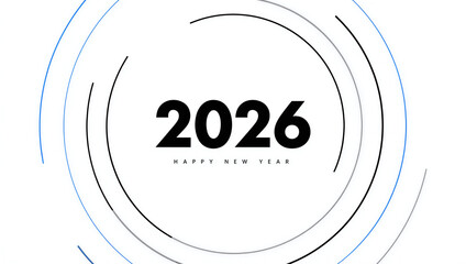 Clean and modern 2026 New Year with minimalist layouts and gradients, perfect for holiday greetings or seasonal branding