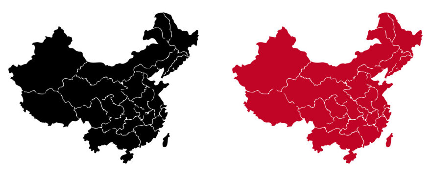 china map administrative division vector