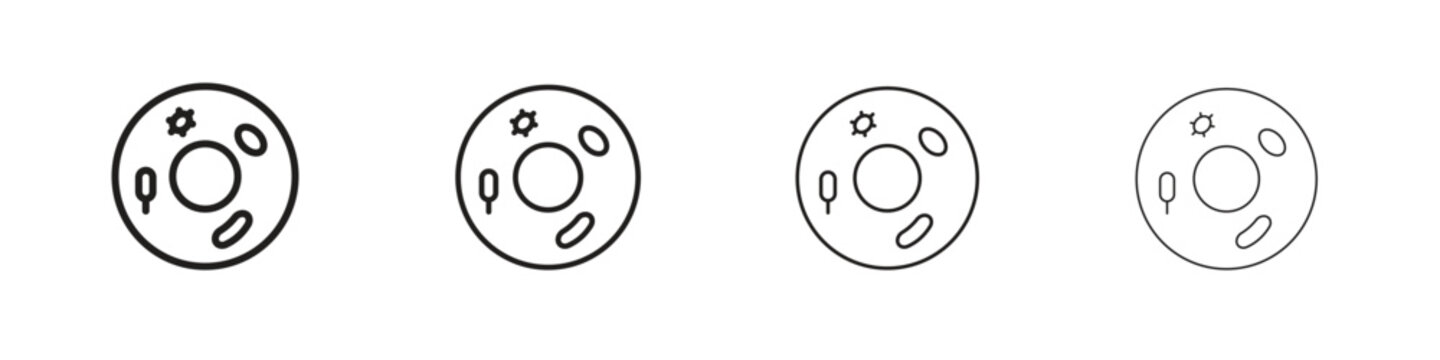 Microorganism icons. premium symbol. Vector sign icon logo template.