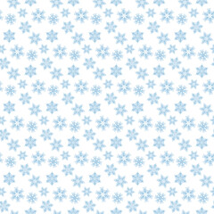 Winter seamless pattern with snowflakes, holiday background. Vector illustration for fabric, textile wallpaper, posters, gift wrapping paper. Christmas vector illustration. Falling snow.