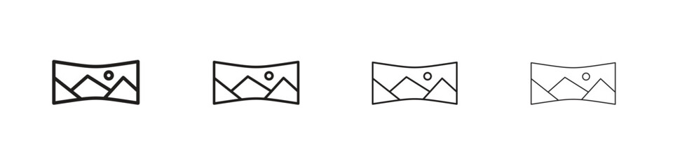 Panoramic icons. premium symbol. Vector sign icon logo template. © Franklin