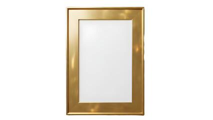 isolated [golden  picture frame] on white background PNG file.