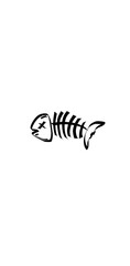 black and white fish illustration