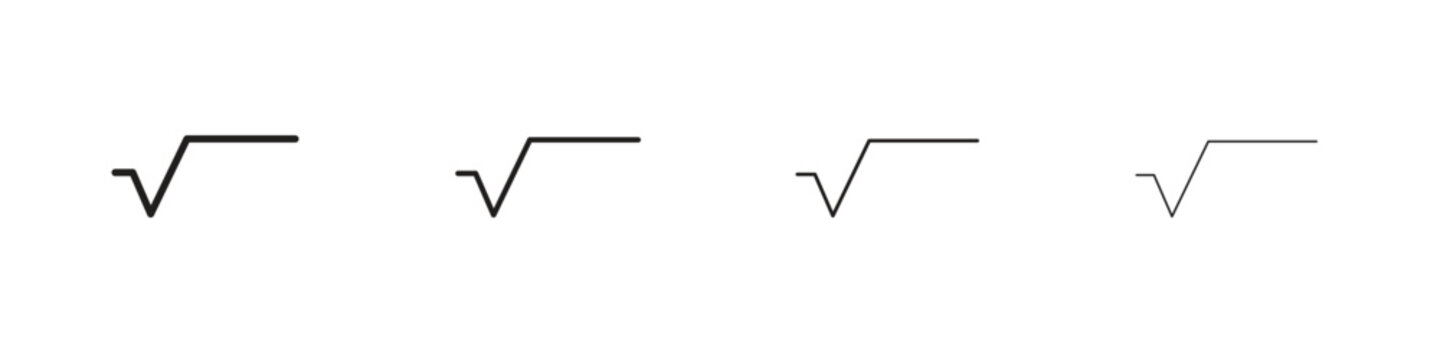 Square root icons. premium symbol. Vector sign icon logo template.